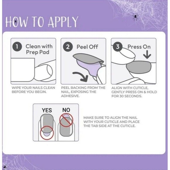 Limited Edition Kiss Impress No Glue PressOn Nails Glow In The Dark 30ct Size M - Picture 6 of 6